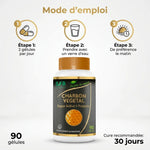 Charbon super activé propolis gélules SFB Laboratoires - mode d'emploi 2 gélules par jour cure 30 jours