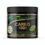 Charbon végétal activé CARBO1000 SFB Laboratoires en poudre, pot noir avec bande dorée