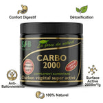 Charbon végétal activé SFB Laboratoires granulés 200g avec bénéfices digestifs et détoxifiants
