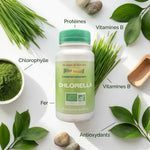 Chlorella bio en comprimés Aosa avec ingrédients naturels et nutriments essentiels