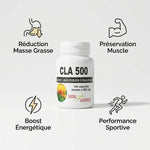 CLA 500 mg Vital Osmose avec bénéfices: réduction masse grasse, préservation muscle, boost énergétique et performance sportive