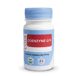 Flacon de Coenzyme Q10 375mg en gélules, complément alimentaire vegan fabriqué en France