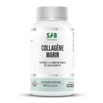 Bouteille de gélules de collagène marin SFB Laboratoires sur fond blanc