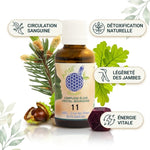 Complexe bio n°11 Grenat Chêne Marronnier circulation sanguine légèreté jambes détoxification naturelle