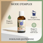 Complexe Bio n°11 Grenat Chêne Marronnier flacon dosage 15 gouttes matin soir