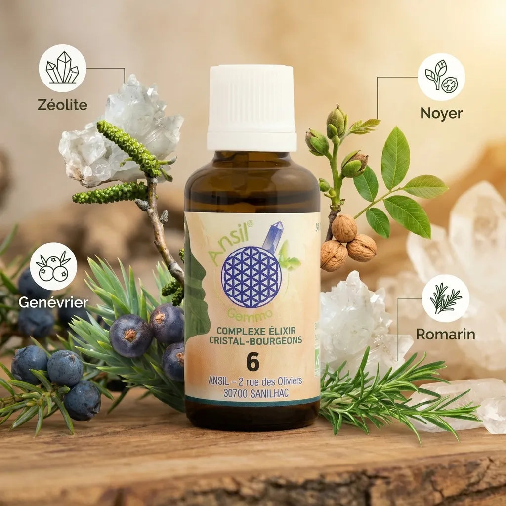 Complexe bio n°6 Zéolite Genévrier Noyer Romarin avec ingrédients naturels