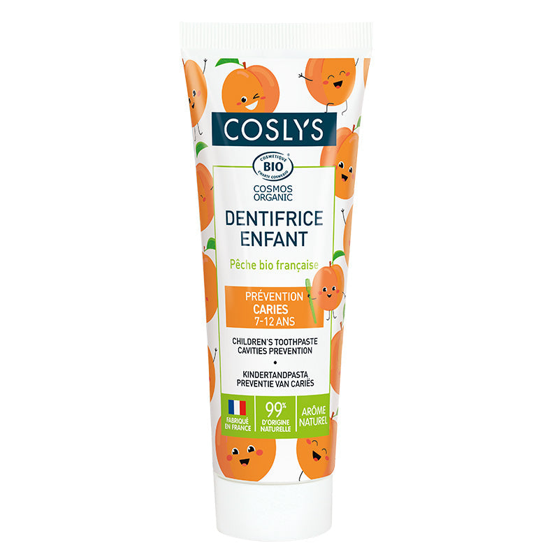 Dentifrice Enfant Pêche Certifié Bio – Coslys
