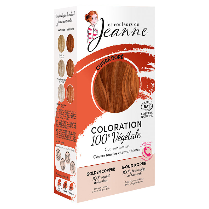 Coloration Certifiée Bio et Végétale Cuivré Doré - Les Couleurs de Jeanne