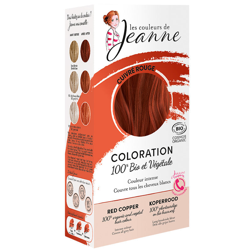 Coloration certifiée Bio et Végétale Cuivré Rouge - Les Couleurs de Jeanne
