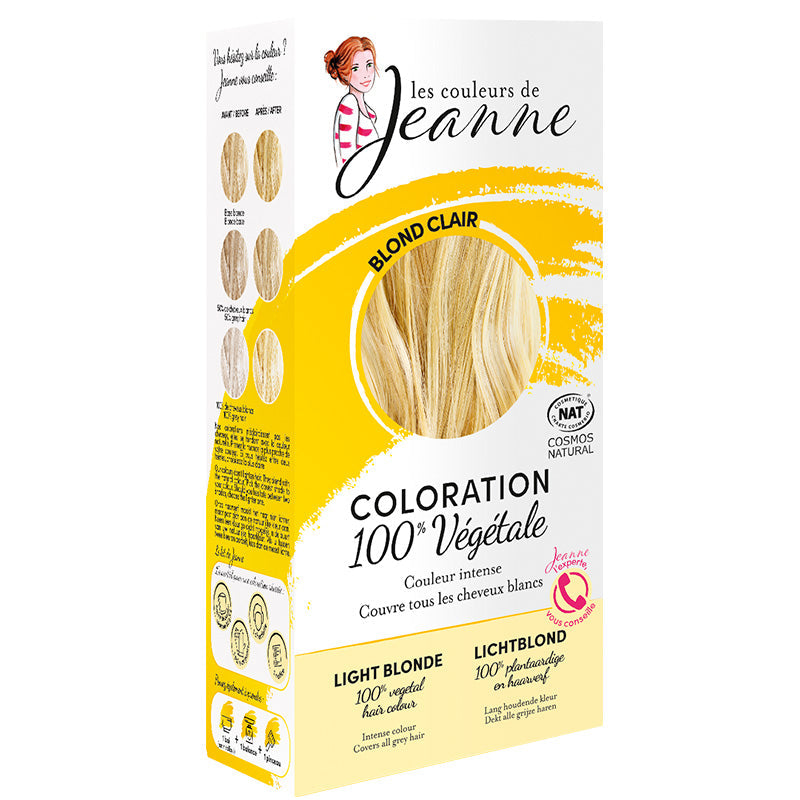 Coloration Certifiée Bio et Végétale Blond Clair - Les Couleurs de Jeanne