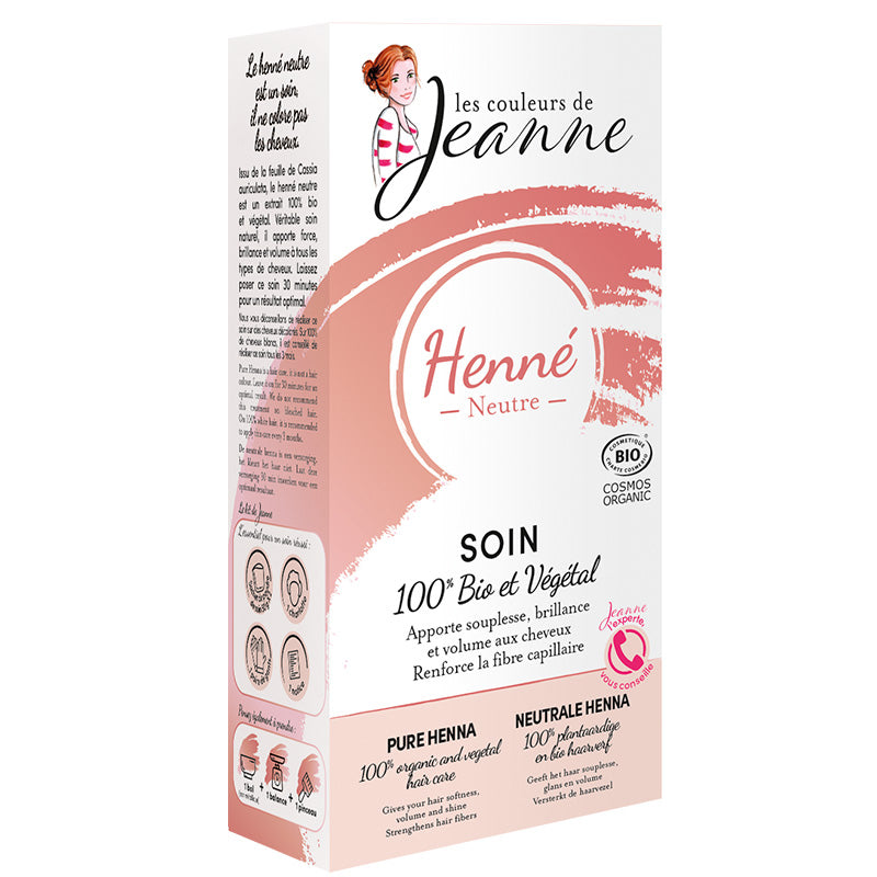 Henné neutre certifié Bio et Végétal - Les Couleurs de Jeanne