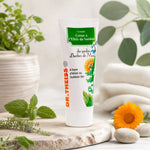 Tube crème élixir suédois Dr.Theiss avec herbes botaniques et ambiance spa naturelle
