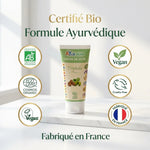 Crème de jour Triphala bio Ayurvana avec certifications AB et Cosmos Organic, fabriquée en France