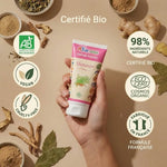 Crème mains Shatavari bio Ayurvana certifiée avec ingrédients naturels et labels écocert