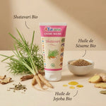 Crème mains Shatavari bio Ayurvana avec ingrédients naturels et huiles organiques