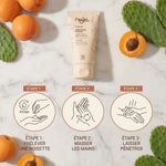 Crème mains bio Najel Abricot Figuier de Barbarie - guide d'application en 3 étapes avec dosage