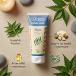 Crème pieds Neem bio Ayurvana avec ingrédients naturels et certification organic