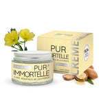 Crème visage Pur'Immortelle nuit bio certifiée avec son emballage sur fond blanc