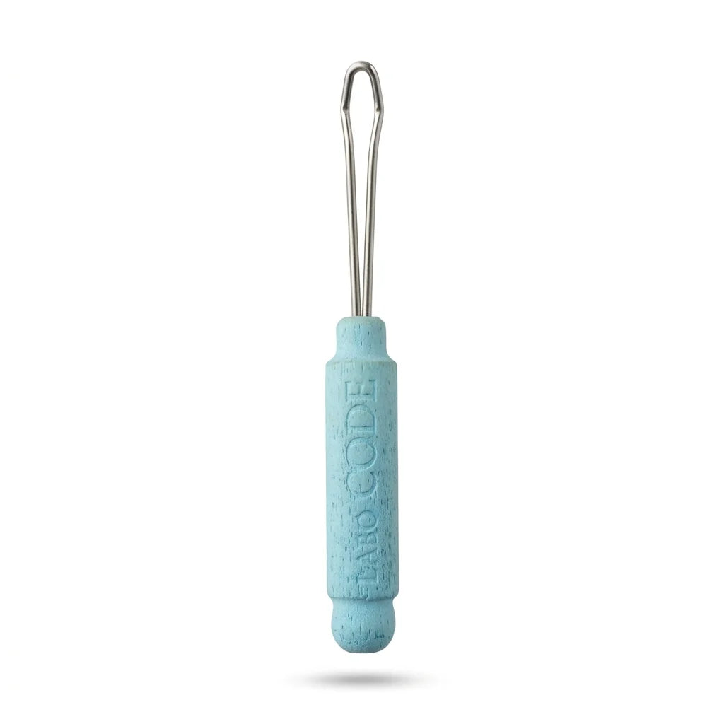 Cure-oreille réutilisable à manche bleu avec embout inox médical professionnel