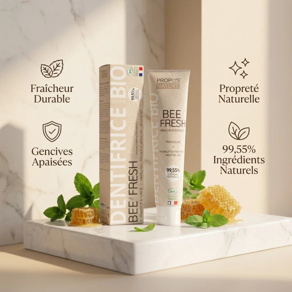 Dentifrice BEE'FRESH bio Propos'Nature avec bénéfices naturels et ingrédients certifiés