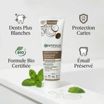 Dentifrice Fluor blancheur Bio Centifolia avec bénéfices : dents blanches, protection caries, formule certifiée