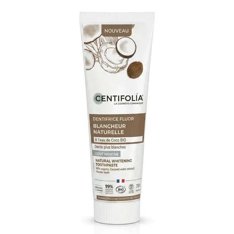 Dentifrice Fluor blancheur Centifolia Bio - tube de dentifrice naturel certifié