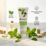Dentifrice fluor bio Centifolia haleine fraîche avec menthe verte et ingrédients naturels