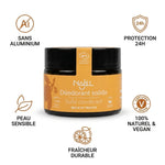 Déodorant solide bio Najel Mangue citrus sans aluminium, protection 24h, vegan et naturel