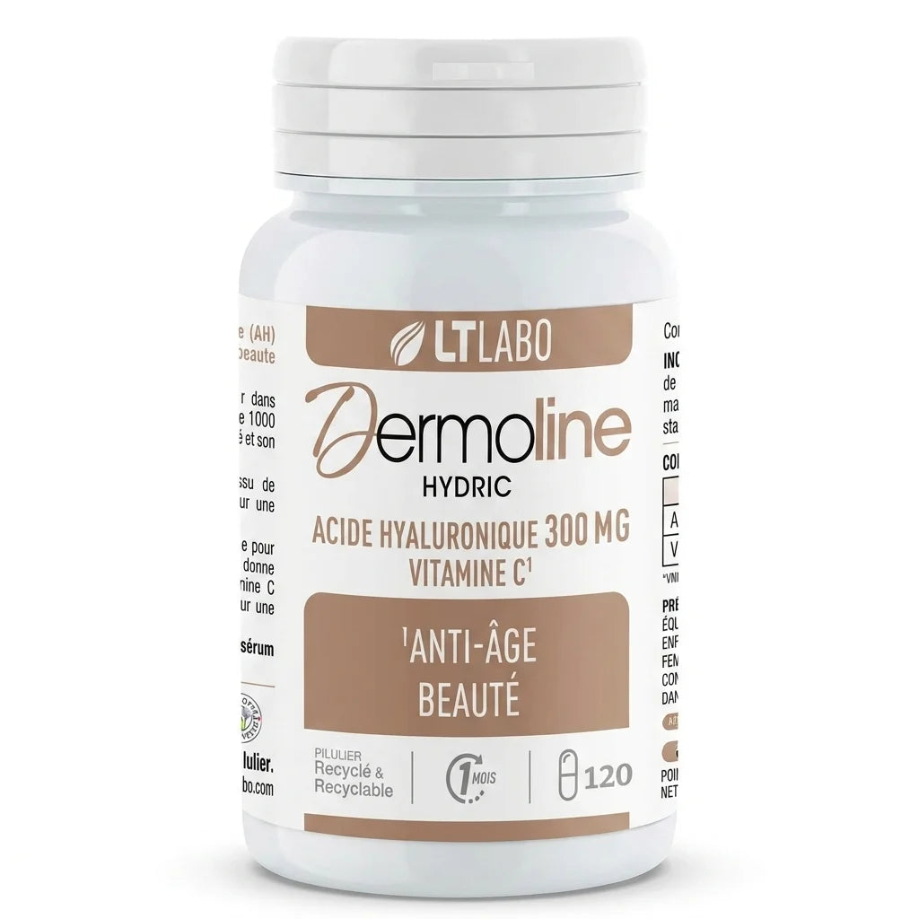 Dermoline Hydric 60 gélules anti-âge LT Labo complément alimentaire flacon