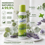 Spray désodorisant vegan Etamine du Lys avec ingrédients naturels, eucalyptus et lavande
