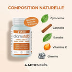 Diamistab gélules LT Labo avec ingrédients naturels : Gymnema, Cannelle, Banaba, Vitamine C et Chrome