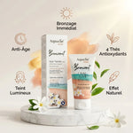 Aquatéal Bronzant soin visage anti-âge avec bénéfices : bronzage immédiat, anti-âge et teint lumineux