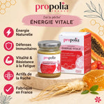 Propolia Énergie Vitale - pot avec packaging, actifs de ruche pour vitalité et défenses immunitaires