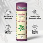 Extrait Brahmi Ayurvana 120 gélules vegan avec bénéfices mémoire et concentration