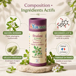 Flacon Brahmi Extrait Bacopa Monnieri 60 gélules végétales Ayurvana avec ingrédients actifs