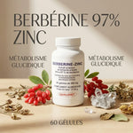 Gélules Berberis Aristata et zinc Qualidiet - Complément alimentaire pour métabolisme glucidique