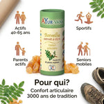 Boswellia Serrata vegan Ayurvana en gélules avec icônes cibles pour actifs, sportifs et seniors