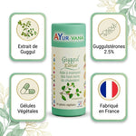 Extrait de Guggul vegan Ayur-Vana en gélules végétales fabriquées en France