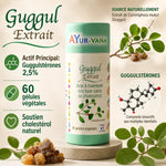 Extrait de Guggul vegan Ayur-Vana 60 gélules avec guggulstérones pour cholestérol naturel