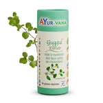 Extrait de Guggul vegan Ayur-Vana en gélules - flacon vert et blanc