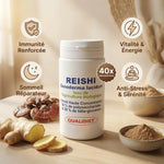 Gélules Reishi Bio Qualidiet avec concentré 40x, bénéfices immunité et sommeil réparateur