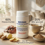 Extrait Reishi Bio en gélules Qualidiet avec ingrédients naturels et polysaccharides