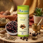 Extrait Vidanga Ayurvana en gélules avec baies Embelia Ribes naturelles en bol céramique
