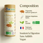 Fenugrec bio Ayurvana en gélules végétales certifiées, fabriqué en France sans additifs