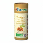 Flacon de gélules Fenugrec bio Ayurvana sur fond blanc