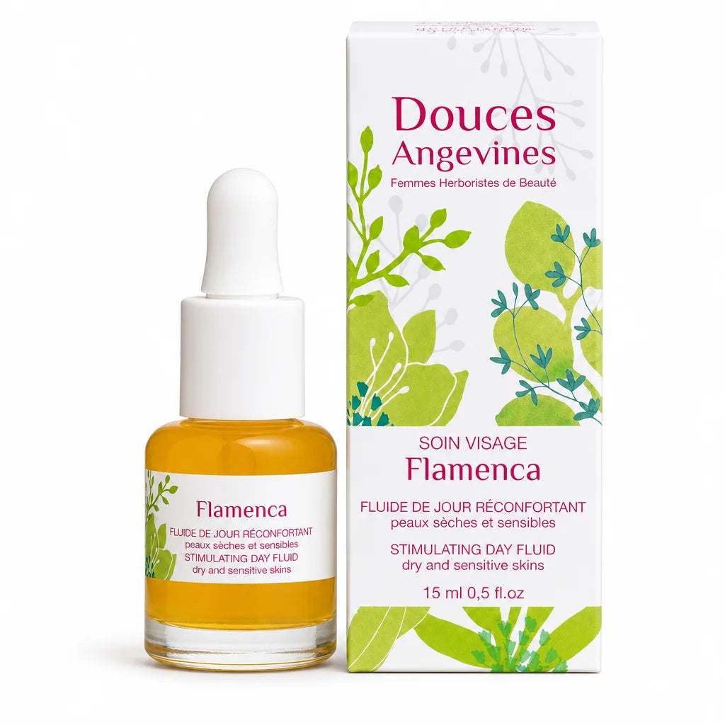Flamenca Soin Jour bio Douces Angevines - flacon et emballage certifiés écologiques