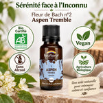 Fleur de Bach Aspen Biofloral bio 19,5g granules certifiées AB sans alcool vegan