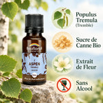 Fleur de Bach Aspen Biofloral en granules avec ingrédients biologiques et sans alcool