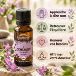 Fleur de Bach Centaurée Biofloral avec 4 bénéfices: dire non, équilibre, besoins, douceur