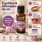 Fleur de Bach Centaury Bio granules Biofloral avec mode d'emploi et dosage 2 granules 3 fois par jour